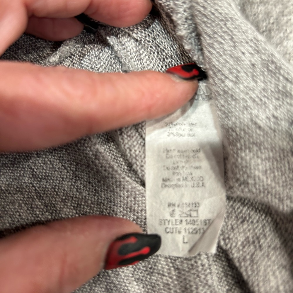 Pink clover hooded sweatshirt size large gray - Picture 5 of 5